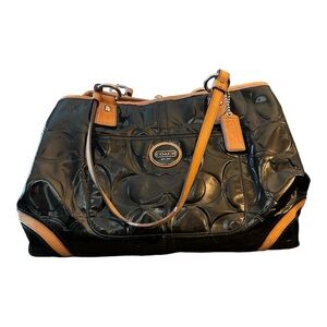 Coach Peyton Embossed Patent Framed Shopper